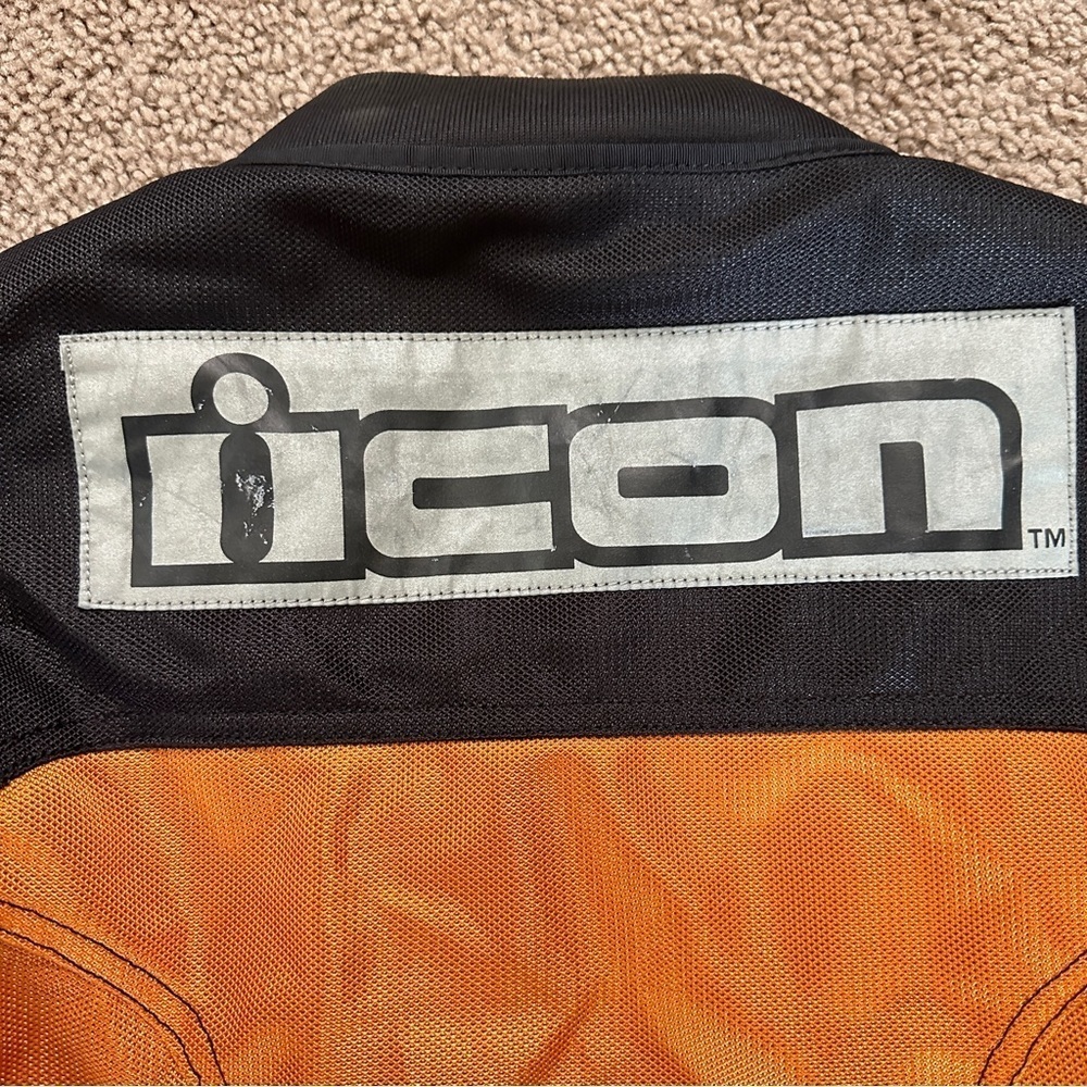 Icon Motorsports Orange Mil Spec Mesh Vest Asphalt Technologies Size Regular - Picture 12 of 14